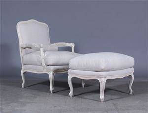 Lænestol samt skammel 2