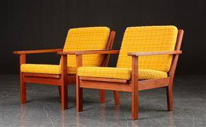 Par lænestole, teak og uld, 1960erne, dansk møbeldesign 2