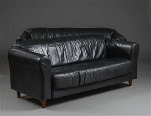 Par 2½ pers. sofaer, sort læder 2