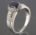 Safir- og brillantring