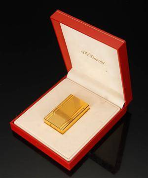 S.T. Dupont lighter, gulddoublé