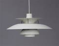 Poul Henningsen, PH5 pendel, hvidlakeret 