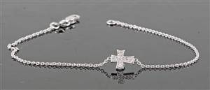 Bracelet in 14k set with brilliant cut diamonds 0.14 ct  