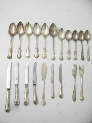 Bestick, ca 20 del. silver