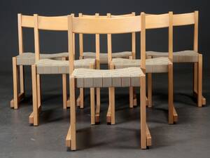 H. J. Wegner. Sæt på seks stabelstole 6 