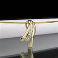 Brillantanhänger in Gold, ca. 0.32 ct.