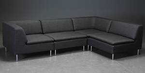 DAMM MODULSOFA betrukket med slidstærkt Antracit møbelstof