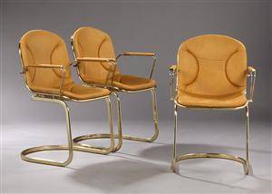Ubekendt møbeldesign. Tre armstole, læder. 3