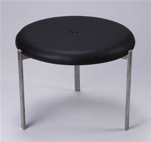 Michael Christensen. Skammel af stål og sort læder, model Rough 4