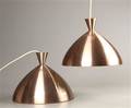 Dansk lampeproducent, par pendler, kobber-coated 2