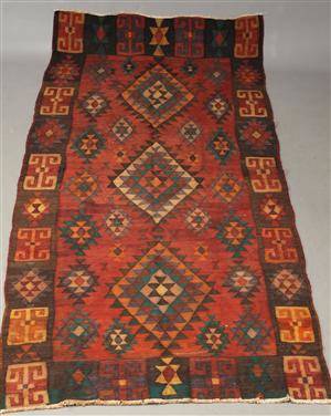 Harsin Kilim tæppe, 352 x 170 cm.