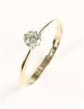 Ring, 14 kt guld, brillant