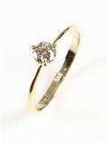 Ring, 14 kt guld, brillant