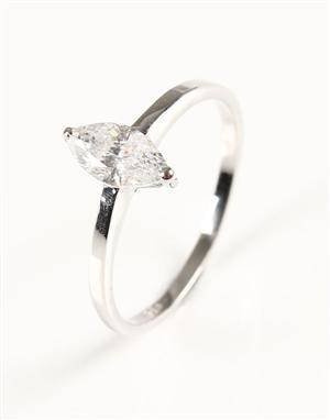 Ring, 14 kt guld, brillant