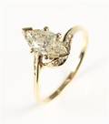 Ring, 14 kt guld, brillanter