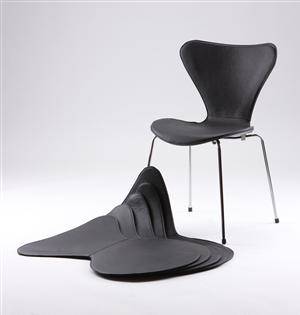 Læderovertræk til Arne Jacobsens 7´erstole, sæt på 2 stk. 2