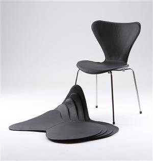 Læderovertræk til Arne Jacobsens 7´erstole, sæt på 2 stk. 2