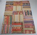 Persisk patchwork kelim. 255x191 cm.
