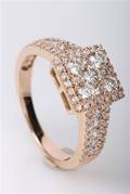 Brillantring fra FHP, 14 kt rosa guld, ca. 1.01 ct.