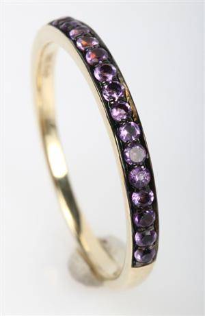 Ring m. amethyst fra FHP, 14 kt. guld.