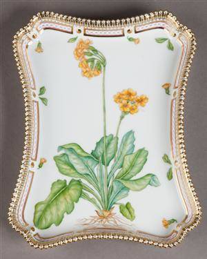Royal Copenhagen, Flora Danica, rechteckiges Tablett  Schale 