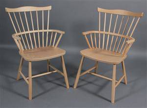 Børge Mogensen. To lænestole, model J52. 2