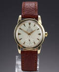 Omega Seamaster. Vintage herreur i stål med guldkappe, ca. 1954
