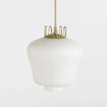 Taklampa mässing  glas