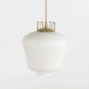 Taklampa mässing  glas