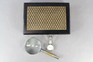 Smyckeskrin, armbandsur Facit och förstoringsglas