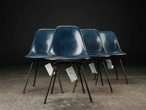Charles Eames. Fire skalstole, model DSX, glasfiber 4