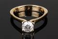 Brillantring af guld 14 kt., solitairering, 1.13 ct