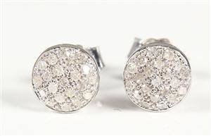 Diamant ørestikkere, ca. 0.38 ct., et par 2