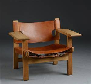 Børge Mogensen. Lænestol Den spanske stol, model 2226