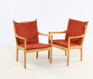 Hans J. Wegner . Lænestole af massiv bøgetræ model 1788 2