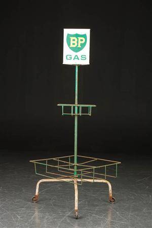BP gas. Camping gasflaskeholder, 1960´erne
