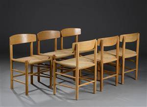 Børge Mogensen. Seks shakerstole af egetræ 6