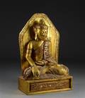 Buddha af forgyldt træ, 1900-tallet