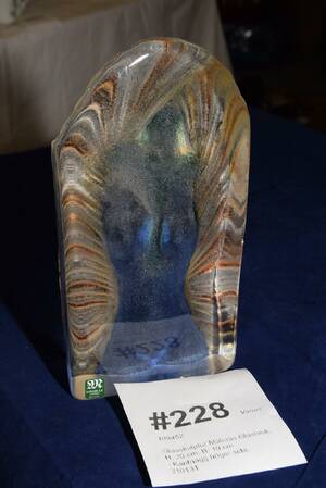 Glasskulptur Målerås Glasbruk, H 20 cm, B 10 cm