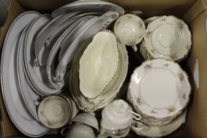 Diverse porslin bla Karlskrona och Lidköping