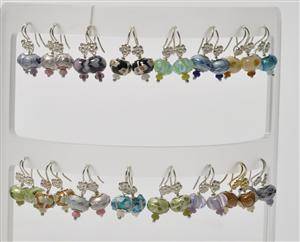 Charlotte Borgen - 16 par ørelokker med vedhæng