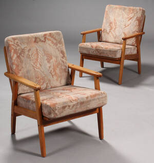 Dansk møbelproducent. Par lænestole, teaktræ 2