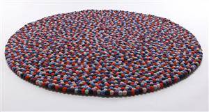 Rug Balls tæppe af new zealandsk uld Ø 140 cm. 