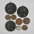 Medaljsamling, 9 st. Diameter 3