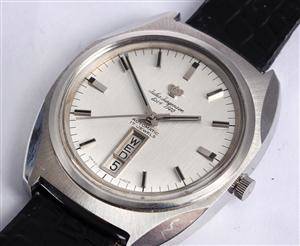 Jules Jürgensen. Vintage herreur i stål med day-date