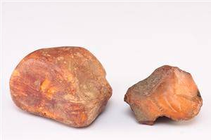 Danske ravklumper vægt 195,7 gr og 57,3 gr 2