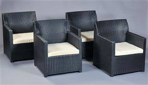 Loungestole af polyrattan 4