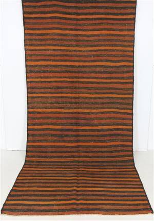 Orientalisk flatvävd matta, Harsin kelim, 332x143 cm
