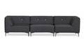 Morten Voss. THE SOFA FIFTYONE. Modulsofa med udskiftelige knapper. Antracit grå med Grey Flash knapper.