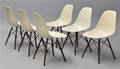 Charles Eames. Sæt på seks skalstole, model DSW 6